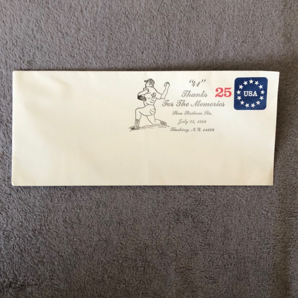 Shea Stadium 1988 Commemoration Stamp Envelope